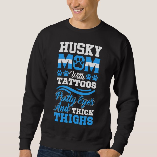 Funny Husky Mum Fitted Sweatshirt (Front)