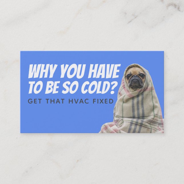 Funny HVAC slogans business Cards (Front)
