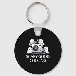 Funny Hvac Technician Ghost Halloween Costume Soky Key Ring