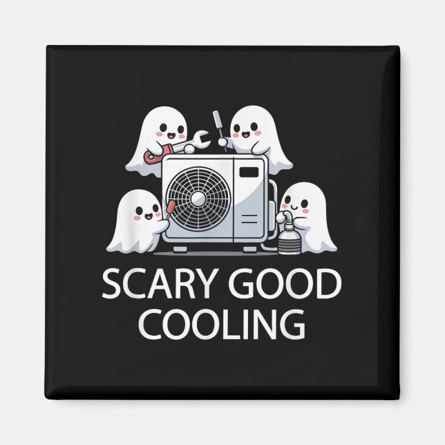 Funny Hvac Technician Ghost Halloween Costume Soky Magnet (Front)