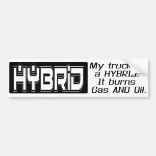Funny HYBRID TRUCK Bumper Sticker