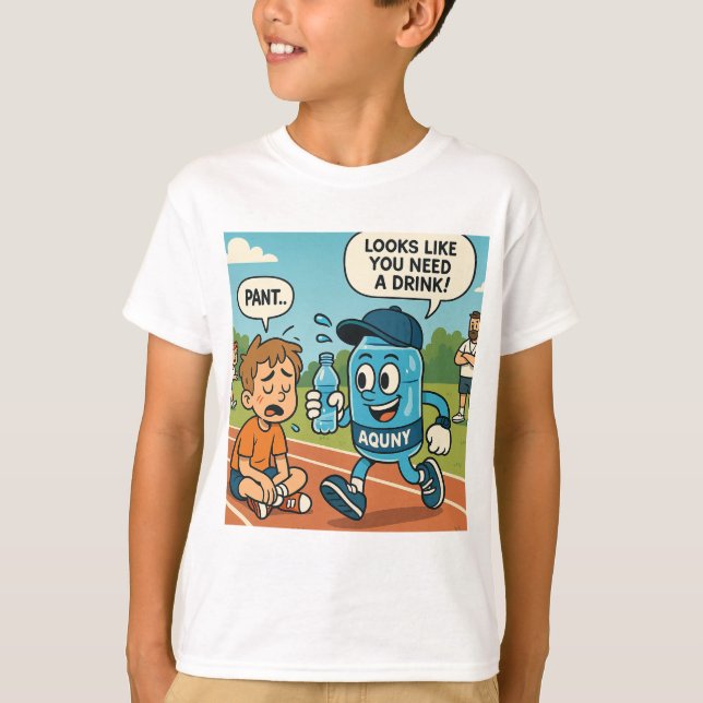 Funny Hydration Comic Print.                     T-Shirt (Front)