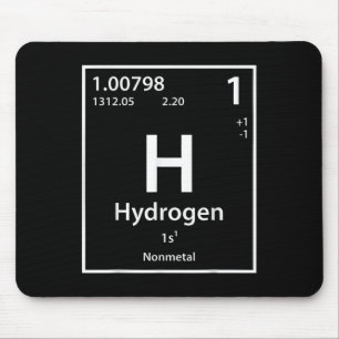 Funny Hydrogen Chemical Element Periodic Table Mouse Pad