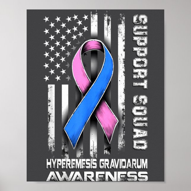 Funny Hyperemesis Awareness Gravidarum Squad Suppo Poster (Front)