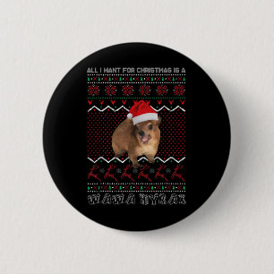 Funny Hyrax Christmas Ugly Shirt Xmas Kids Women M 6 Cm Round Badge