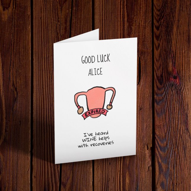 Funny Hysterectomy Customisable Card (Creator Uploaded)