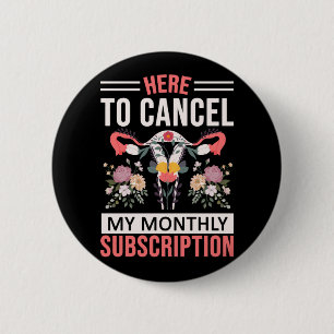 Funny Hysterectomy Flowers Uterus Removal 6 Cm Round Badge