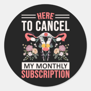 Funny Hysterectomy Flowers Uterus Removal Classic Round Sticker