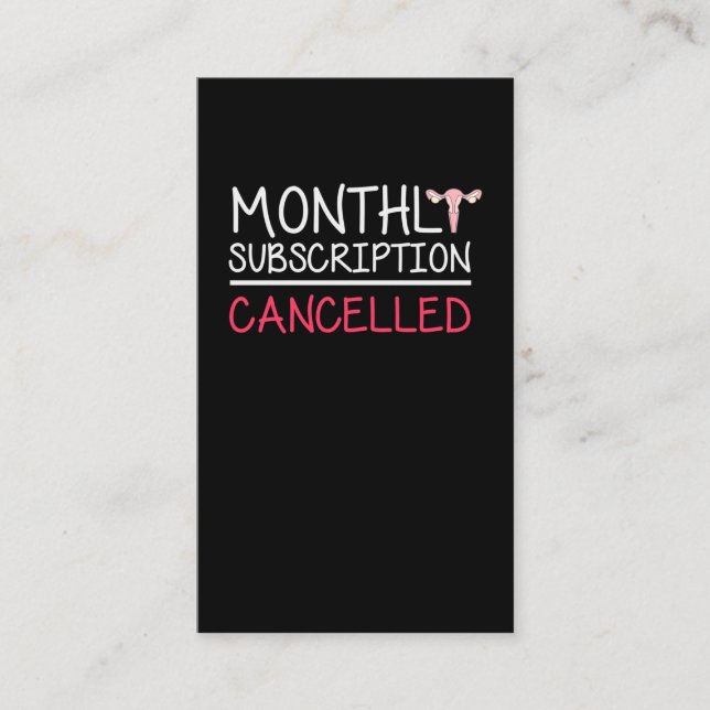 Funny Hysterectomy Support Uterus Removal Business Card (Front)