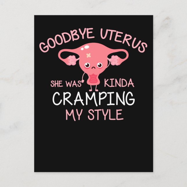 Funny Hysterectomy Uterus Removal Postcard (Front)
