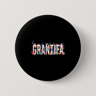 Funny I Am Grantifa Vintage Floral Women 6 Cm Round Badge