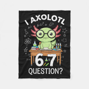 Funny I Axolotl 67 Questions Science Axolotl Boys Fleece Blanket