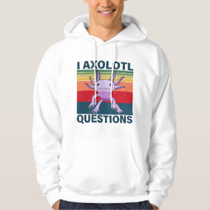 Funny I Axolotl Question Retro Vintage Axolotl Lov Hoodie