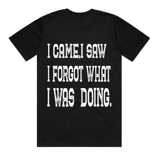 Funny I Came I Saw Quote Sarcastic forgetful shirt