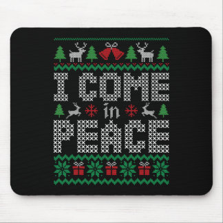 Funny I Come In Peace Couple Matching Ugly Christm Mouse Pad