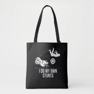 Funny I Do My Own Stunts Cool Motorcycle Gift Men Tote Bag