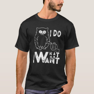 Funny I Do What I Want With My Cat Fitted Scoop T-Shirt
