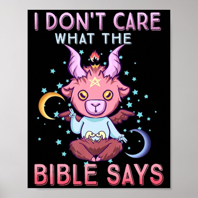 Funny I Dont Care What Bible Says  Poster (Front)