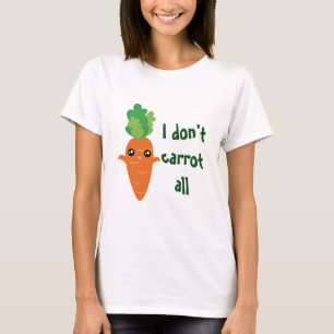 Funny I don't Carrot All Food Cartoon Pun Humour T-Shirt