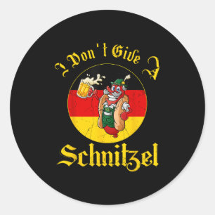 Funny I Don't Give A Schnitzel Wurst Sausage Men Classic Round Sticker