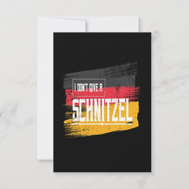 Funny I Dont Give Schnitzel Oktoberfest Card (Front)