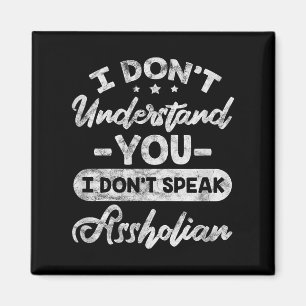 Funny I Don't Understand You I Don't Speak Holian  Magnet