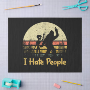 funny i hate people tissue paper