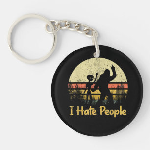 funny i hate people womens tshirts key ring