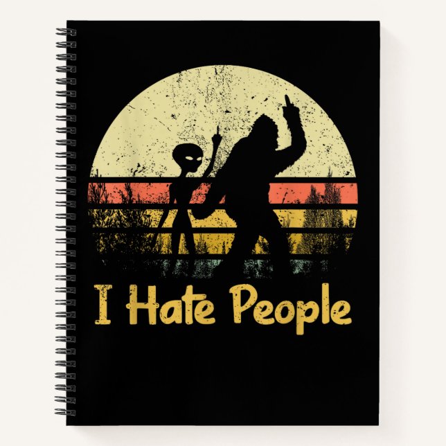 funny i hate people womens tshirts notebook (Front)