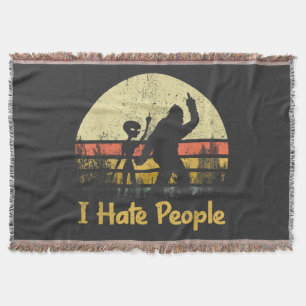 funny i hate people womens tshirts throw blanket