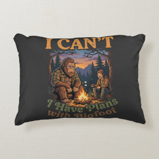 Funny I Have Plans With Bigfoot Camping & Hiking  Decorative Cushion