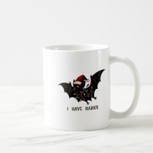 Funny I Have Rabies Christmas Bat Matching Holiday Coffee Mug