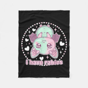 Funny I Have Rabies Fleece Blanket