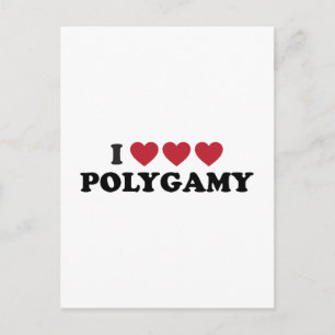 Funny I Heart Polygamy Postcard