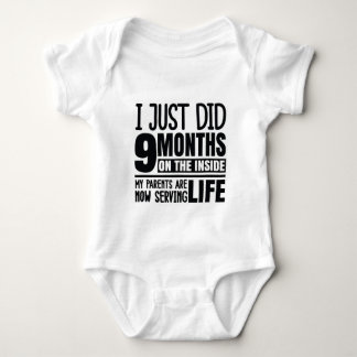 Funny I Just Did Nine Months On The Inside Baby Bodysuit