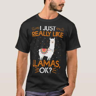 Funny I Just Really Like Llamas Ok Classic T-Shirt