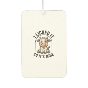 Funny I Licked It Cow Vintage Farm Shirt Design_1 Car Air Freshener