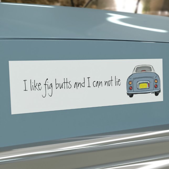 Funny I like Lapis Grey Figaro Car Bumper Sticker (Do you like Lapis Grey Figaro Cars and can not lie? This is the car bumper sticker just for you)