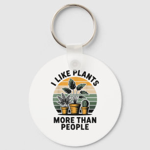 Funny I Like Plants More Than People Design  Key Ring