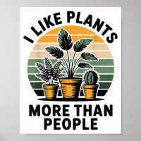 Funny I Like Plants More Than People Design 