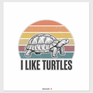 Funny I Like Turtles Vintage Engraving T-Shirt Des
