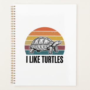 Funny I Like Turtles Vintage Engraving T-Shirt Des Planner