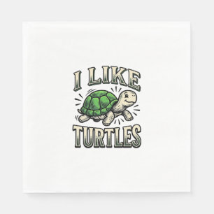 Funny I Like Turtles Vintage Turtle Shirt Design_1 Napkin