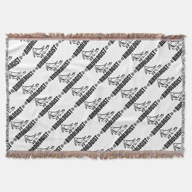 Funny I Love Birds Throw Blanket (Front)