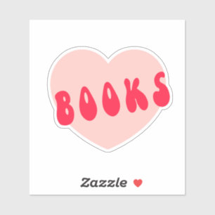 Funny I Love Books Print with Heart ,funny reading