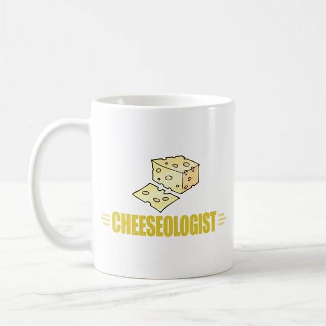 Funny I Love Cheese Coffee Mug (Left)