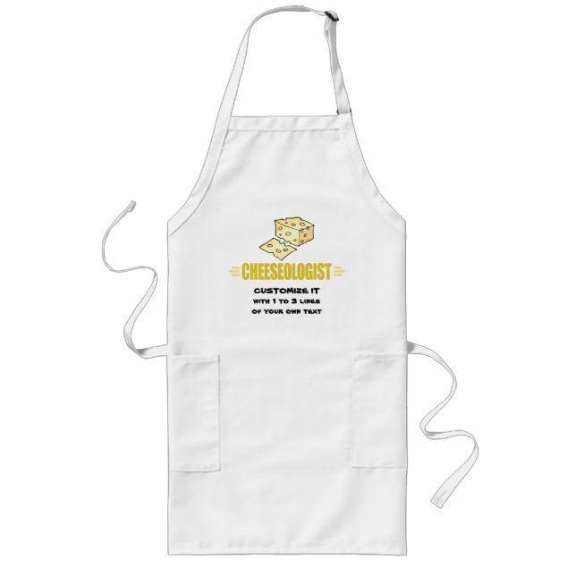 Funny I Love Cheese Long Apron (Front)