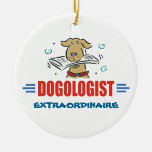 Funny I Love Dogs Ceramic Tree Decoration