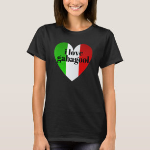 Funny I Love Gabagool Italian Flag Coldcut Humour T-Shirt