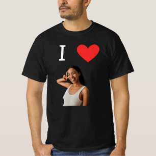 Funny I Love Girlfriend Photo Personalised T-Shirt